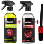 Zestaw CERAMIKKER Neon Ace i Vampire Ace - kompletny zestaw do okresowej i regularnej pielęgnacji felg z pędzelkiem
