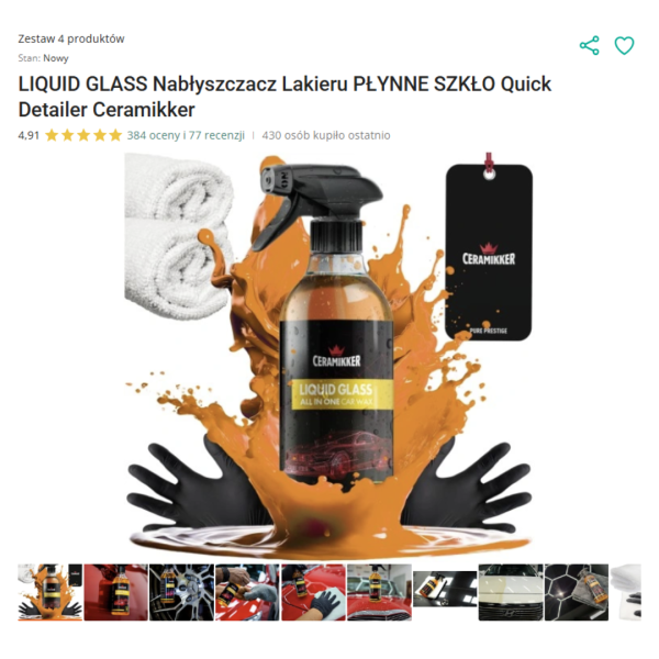 płynne szkło Ceramikker Liquid Glass allegro